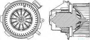 Мотор отопителя салона без кондиц (Hella)